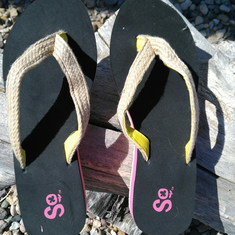 SO Wedge Sandals w/ Jute Straps Sz 8
